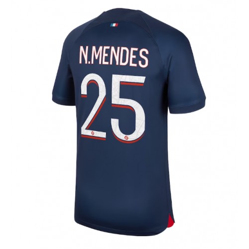 Pánský Fotbalový dres Paris Saint-Germain Nuno Mendes #25 2023-24 Domácí Krátký Rukáv